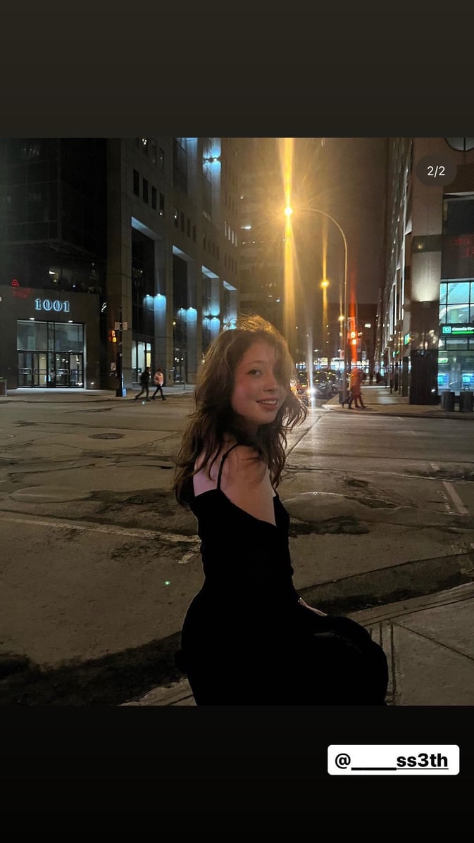 student on the street in montreal