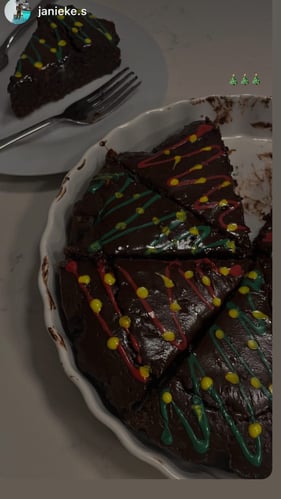 home-cooked cake baked by student resident Janieke