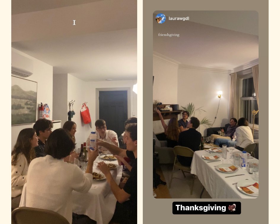 student dinner thanksgiving in student apartment