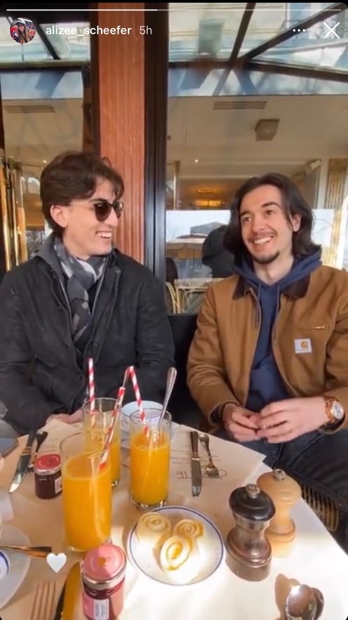 two guys having a chat in Paris