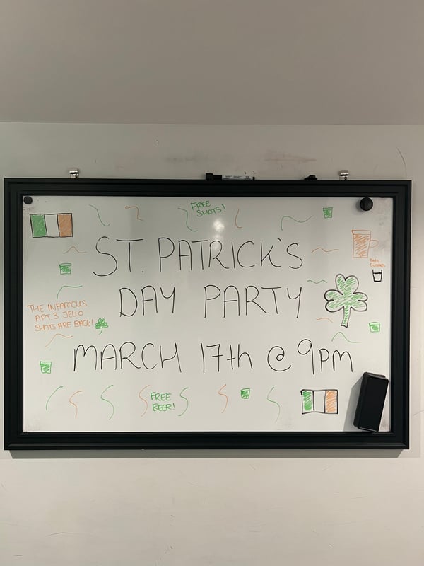 St. Patrick's Day White Board Chelsea House