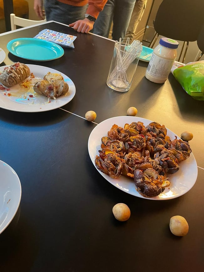 fried potatoes cooked in Montreal student housing